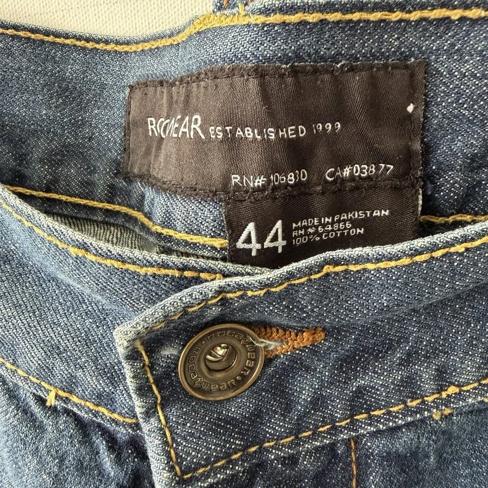 Rocawear Jeans Mens 44x34 Vintage Y2K Skater Baggy Wide HipHop Faded